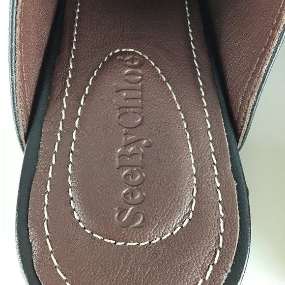 NWT See By Chloe Black Calfskin Leather Mule | 6 / 36.5 - Picture 9 of 13